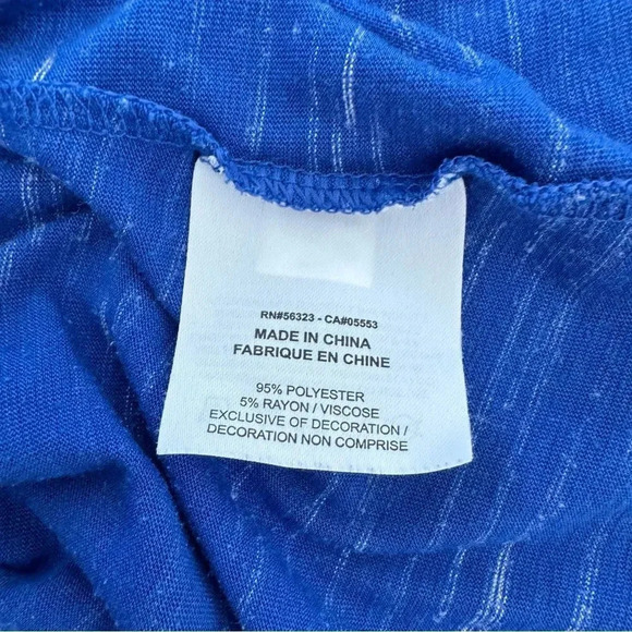 Nike Dri-Fit Blue Sport T-Shirt Short Sleeves Crew Neck Athletic Training Logo M - Picture 6 of 7